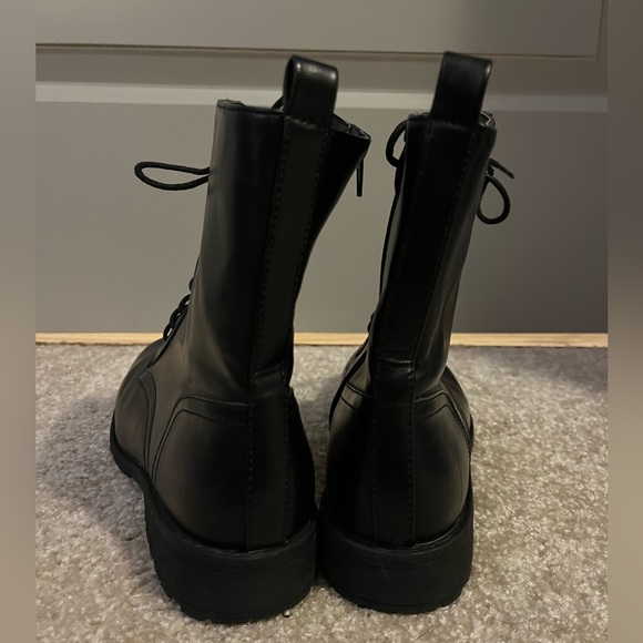 LULU’S Bellah Black Lace-Up Combat Boots - Picture 5 of 8